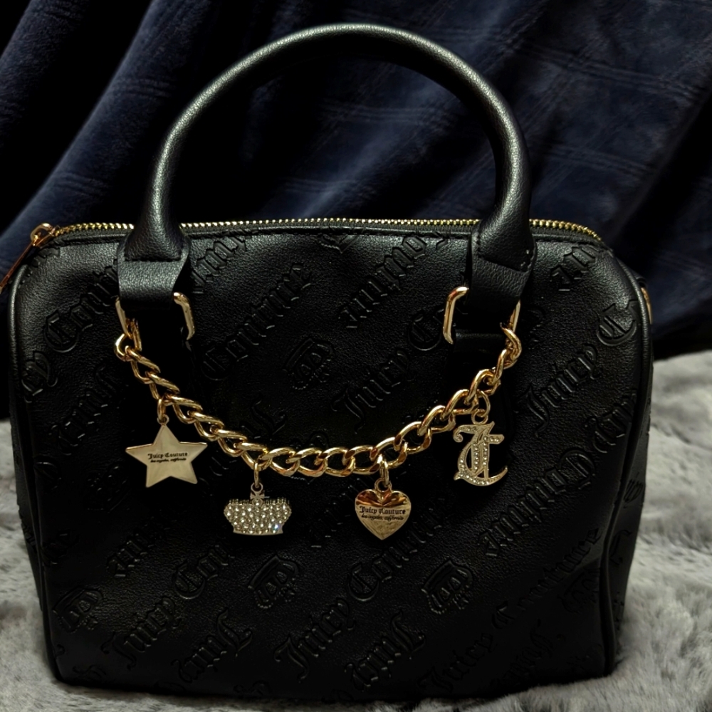 Juicy Couture Black "Not Your Babe Satchel"